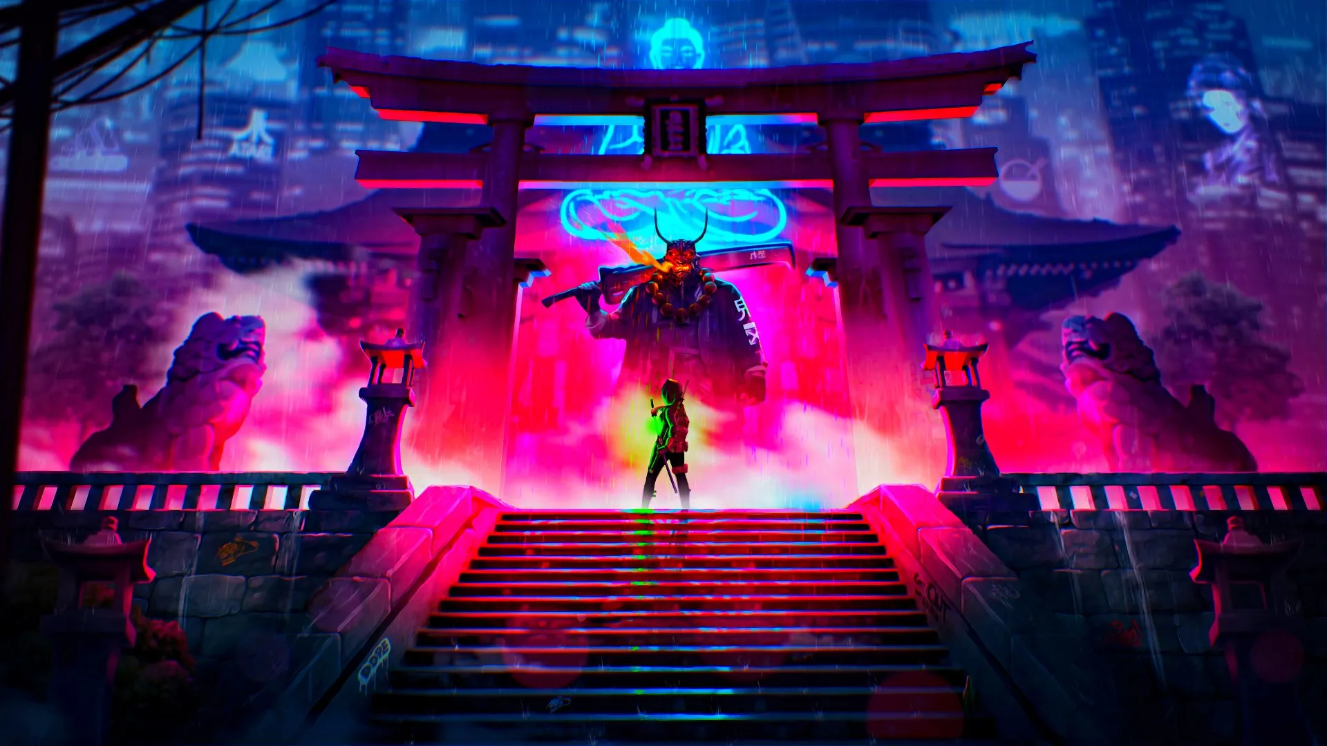 赌博游戏赛博都市夜景 - 必威